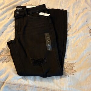 Maurices Black Ripped Skinny Jeans